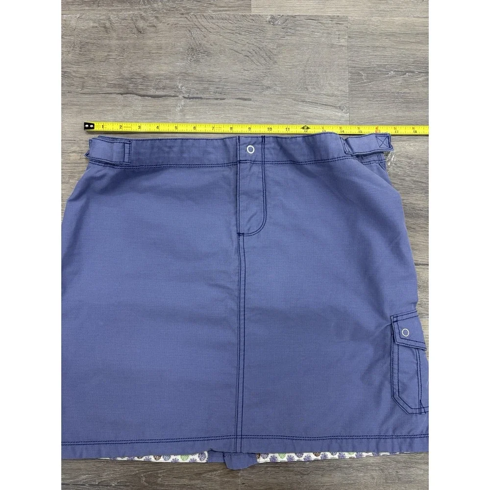 Horny Toad Toad & Co Women's Nylon Skirt Size 8 Cargo Pockets Adjustable Waist